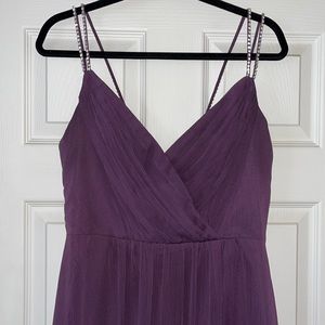 Davids Bridal Long Dress - F19281 Plum ✨